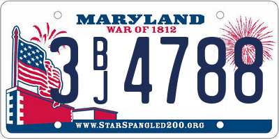 MD license plate 3BJ4788