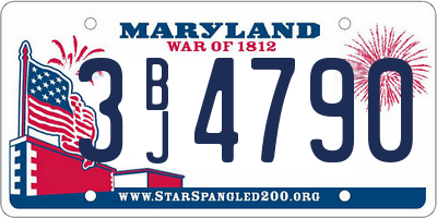 MD license plate 3BJ4790