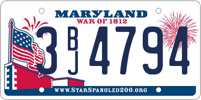 MD license plate 3BJ4794