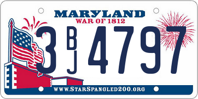 MD license plate 3BJ4797
