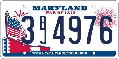 MD license plate 3BJ4976