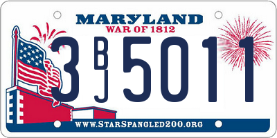 MD license plate 3BJ5011