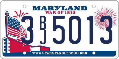 MD license plate 3BJ5013