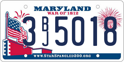 MD license plate 3BJ5018