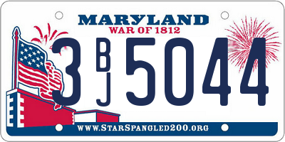 MD license plate 3BJ5044