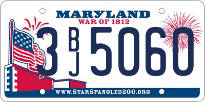 MD license plate 3BJ5060