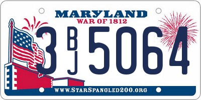 MD license plate 3BJ5064