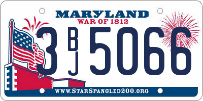 MD license plate 3BJ5066