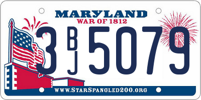 MD license plate 3BJ5079