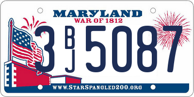 MD license plate 3BJ5087