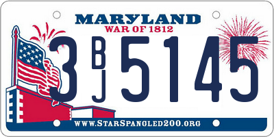 MD license plate 3BJ5145