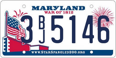 MD license plate 3BJ5146