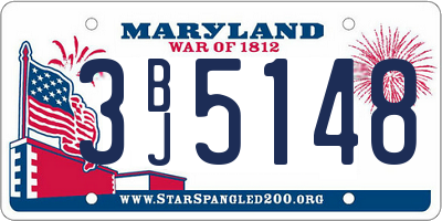 MD license plate 3BJ5148