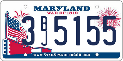 MD license plate 3BJ5155
