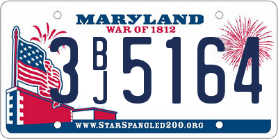 MD license plate 3BJ5164