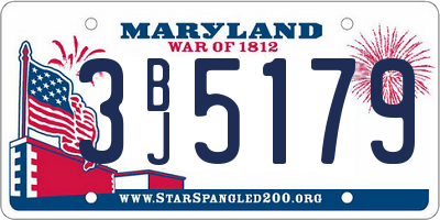 MD license plate 3BJ5179