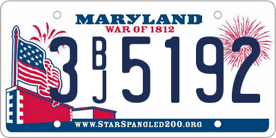 MD license plate 3BJ5192