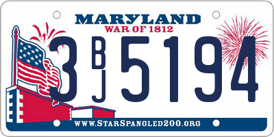MD license plate 3BJ5194