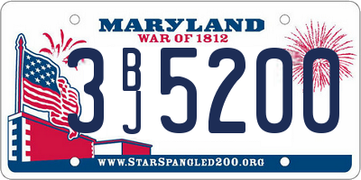 MD license plate 3BJ5200