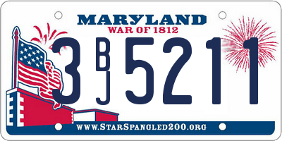 MD license plate 3BJ5211
