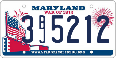 MD license plate 3BJ5212