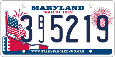 MD license plate 3BJ5219