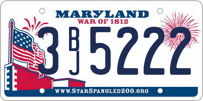 MD license plate 3BJ5222