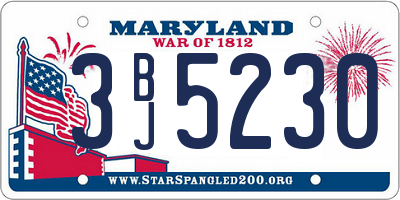 MD license plate 3BJ5230