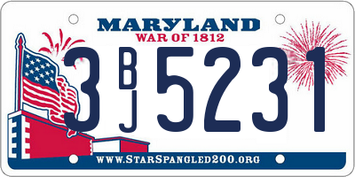 MD license plate 3BJ5231