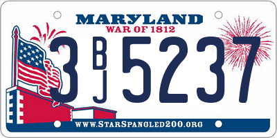 MD license plate 3BJ5237