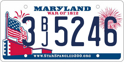 MD license plate 3BJ5246