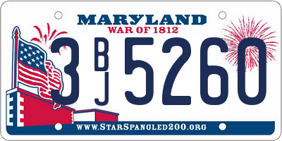 MD license plate 3BJ5260