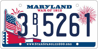 MD license plate 3BJ5261