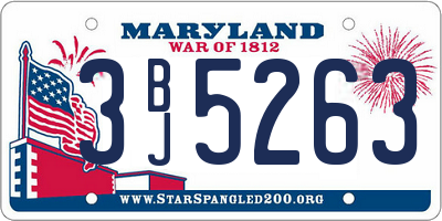 MD license plate 3BJ5263