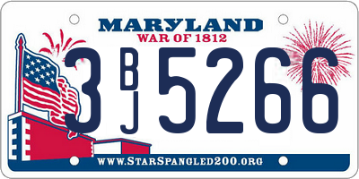 MD license plate 3BJ5266