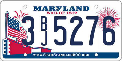 MD license plate 3BJ5276
