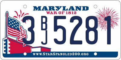 MD license plate 3BJ5281