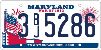 MD license plate 3BJ5286