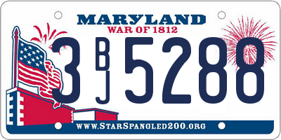 MD license plate 3BJ5288