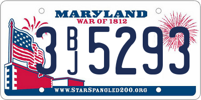 MD license plate 3BJ5293