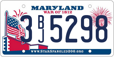 MD license plate 3BJ5298