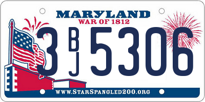MD license plate 3BJ5306