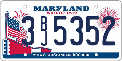 MD license plate 3BJ5352