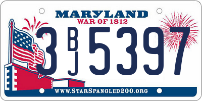 MD license plate 3BJ5397