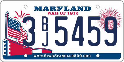 MD license plate 3BJ5459