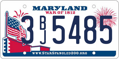 MD license plate 3BJ5485