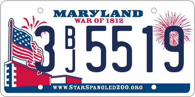 MD license plate 3BJ5519