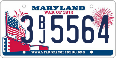MD license plate 3BJ5564