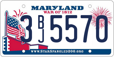 MD license plate 3BJ5570