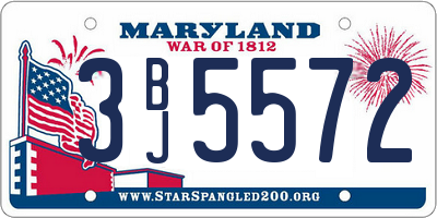 MD license plate 3BJ5572
